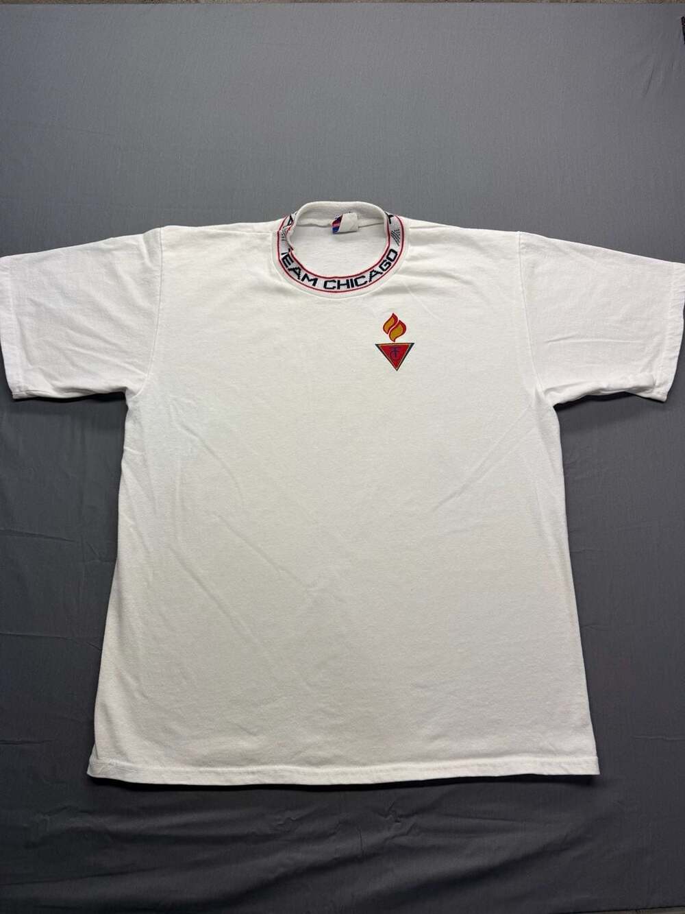 Vintage 90s Action Team Chicago White T-Shirt Size Large